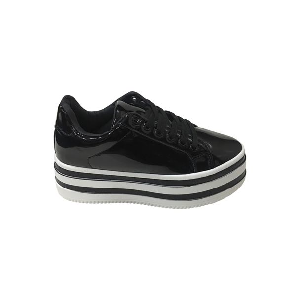 Zapatilla Ecocuero Negro